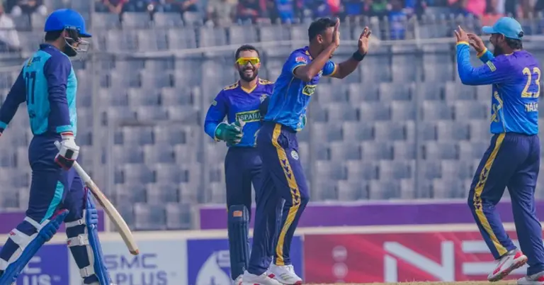 নোয়াখালী এক্সপ্রেস বনাম চট্টগ্রাম রয়্যালস ম্যাচের একটি মুহূর্ত